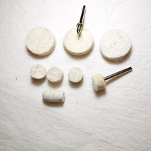 电磨配件 无柄羊毛抛光磨头 大小号羊毛轮 片 垫 柱