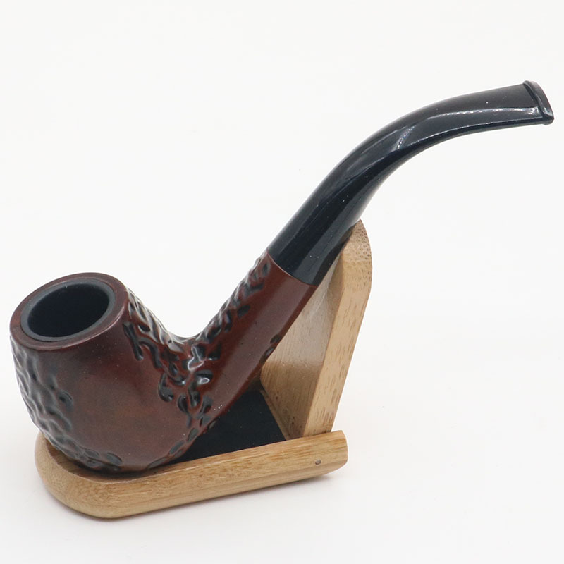 新款木烟斗6个一礼盒套装长度16CM金属亚克力烟斗pipe-阿里巴巴