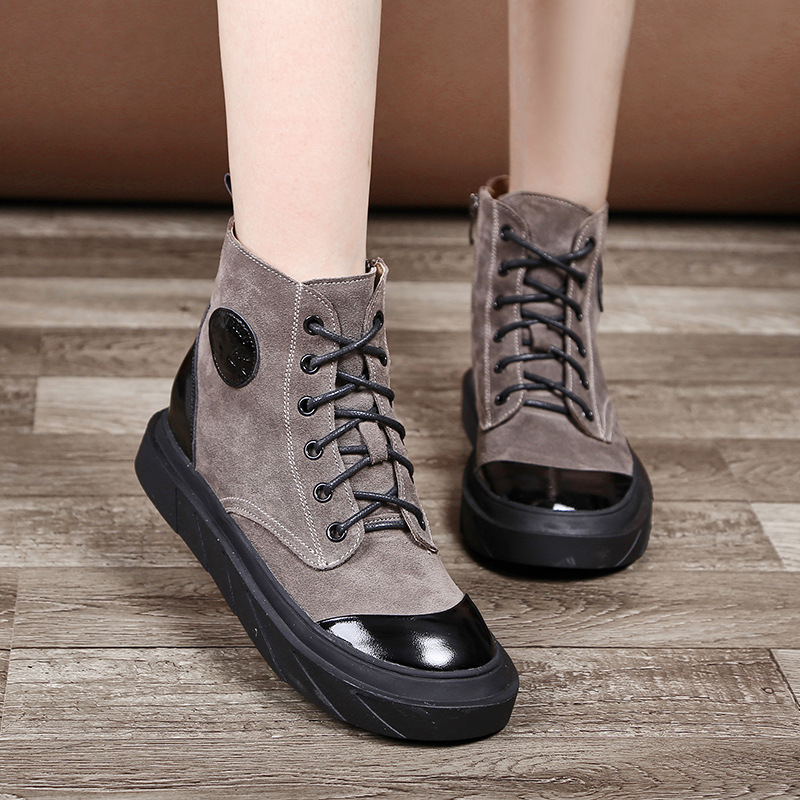 Bottes femme POSEFUL en Daim de vache - Ref 3355553 Image 1