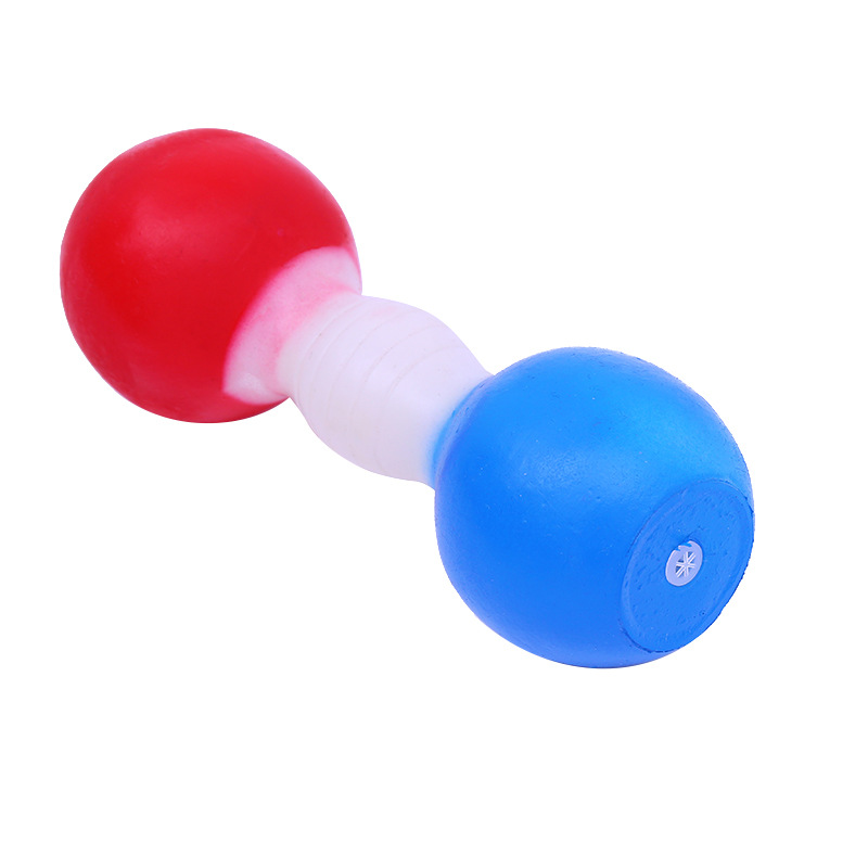 Fábrica al por mayor juguete para mascotas con mancuernas juguete de vinilo entrenamiento perro lanzando suministros de juguete para perros