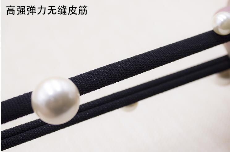 Korean Black Towel Ring Pearl Cheap Scrunchies Wholesale display picture 6