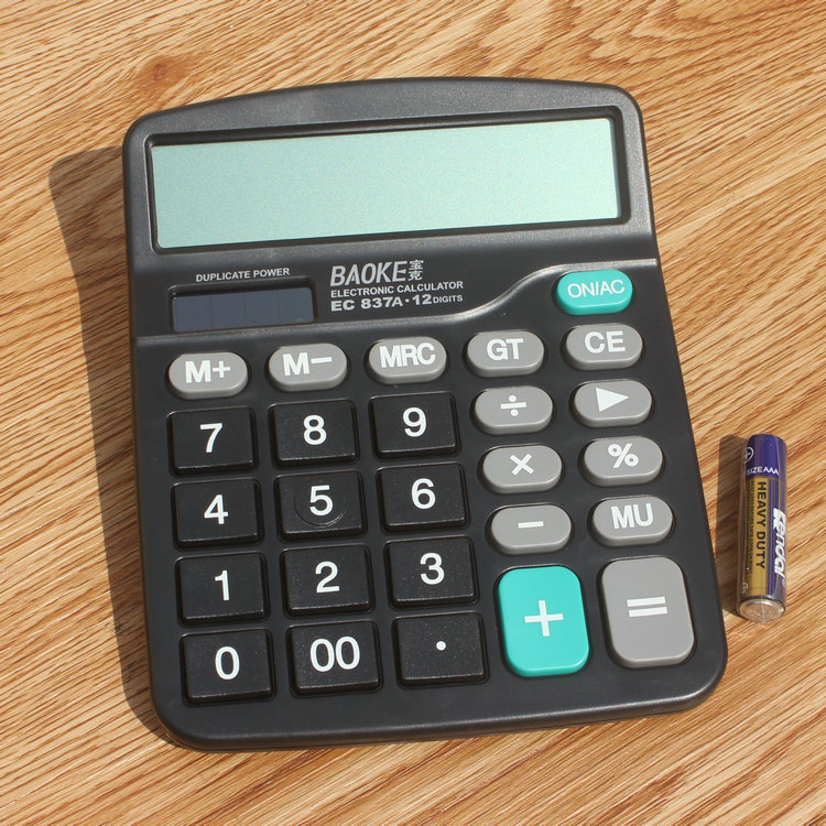 Baoke 837 Desktop Calculator 12 Solar computer Cheap quality goods wholesale Stationery