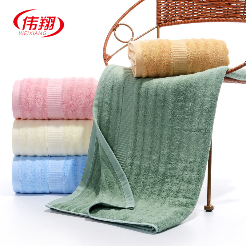 高陽偉翔廠家直批竹纖維加厚波浪毛浴巾比純棉好用成人嬰幼兒浴巾