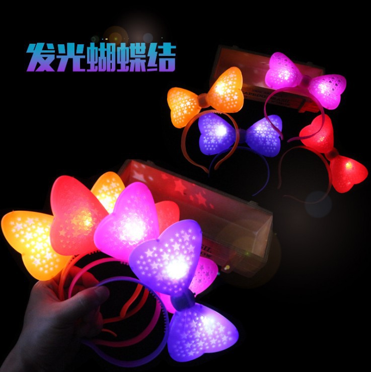 children's flashing headband with bow