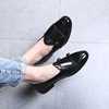 Retro British men's leather shoes， belt buckle， trendy shoes， men's foreign trade agency