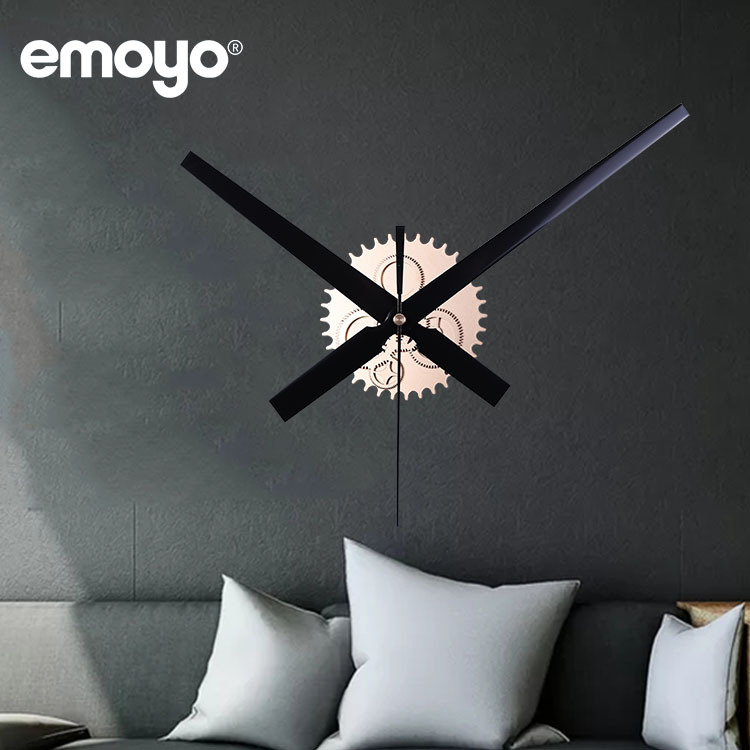 Amazon Venta caliente productos calientes vintage madera engranaje DIY Reloj de pared emoyo gran puntero creativo tiempo Reloj de pared