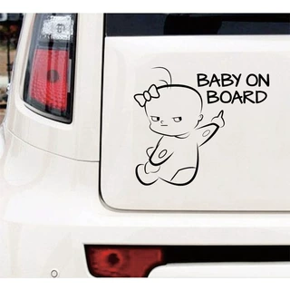 爆款速卖通  baby on board车贴 可爱宝宝警示个性车贴 贴纸