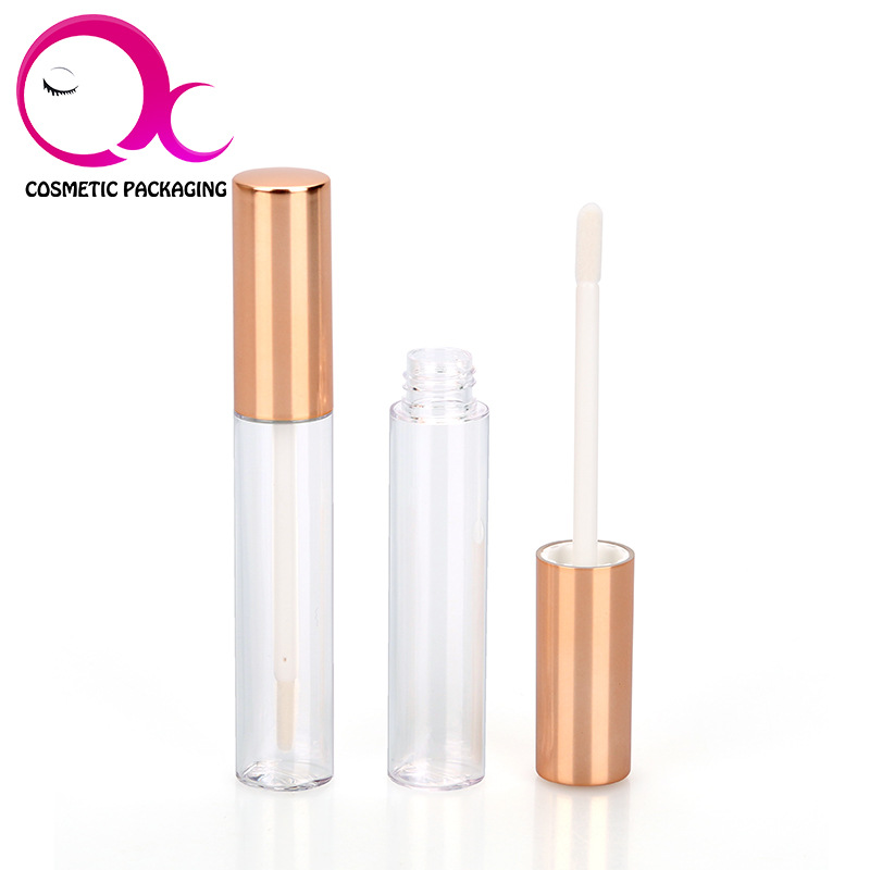 唇彩管唇釉圆瓶金色盖透明瓶身唇彩管 包材可定制