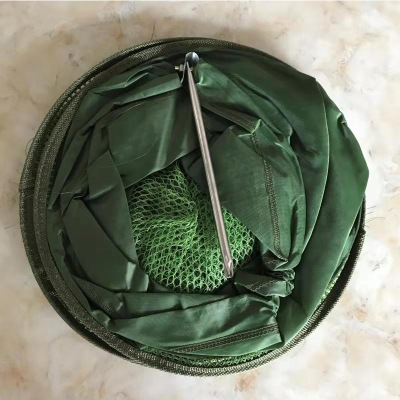 廠家直銷定制魚護不鏽鋼尼龍塗膠防挂速幹網兜漁戶網送漁護包垂釣