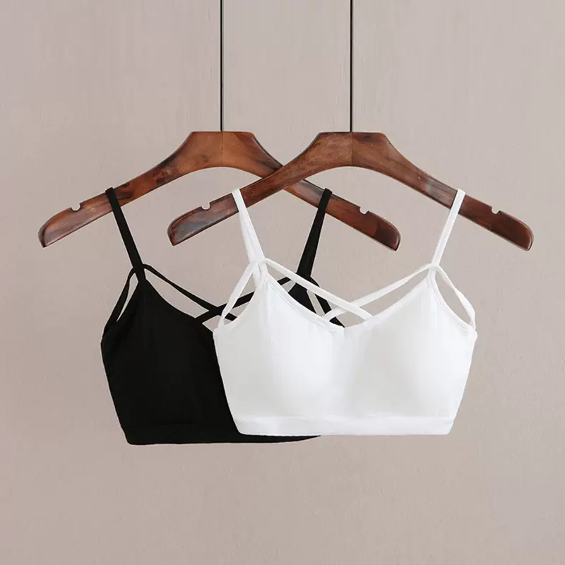 878 经典性感抹胸吊带抹胸裹胸前交叉运动内衣抹胸式交叉绑带