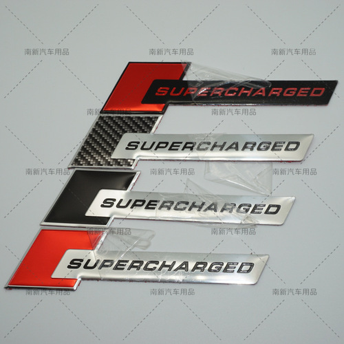 Supercharged Mechanical Boost Decal for Volkswagen Audi Range Rover, Aluminum Finish Decal