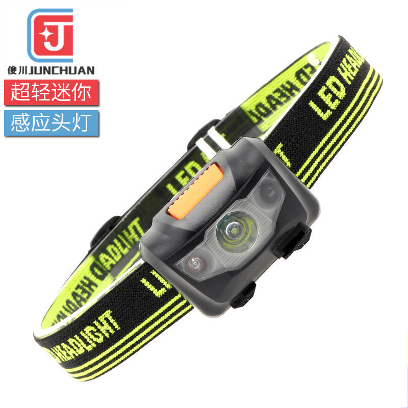 LED outdoors Plastic charge Headlight Manufactor Direct selling Mini Head mounted Flashlight Go fishing Induction Headlight