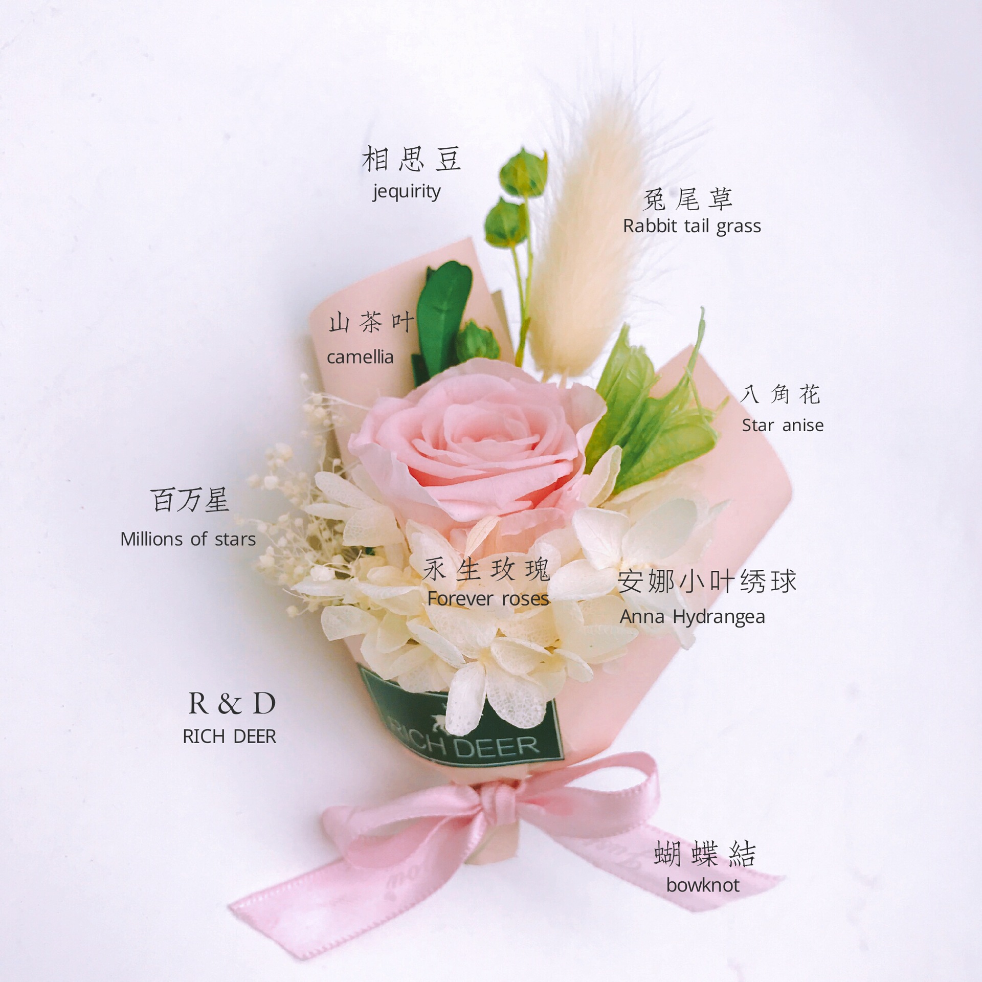 永生花小花束情人节小礼物空调出风口保鲜玫瑰胸花干花花束礼盒 阿里巴巴