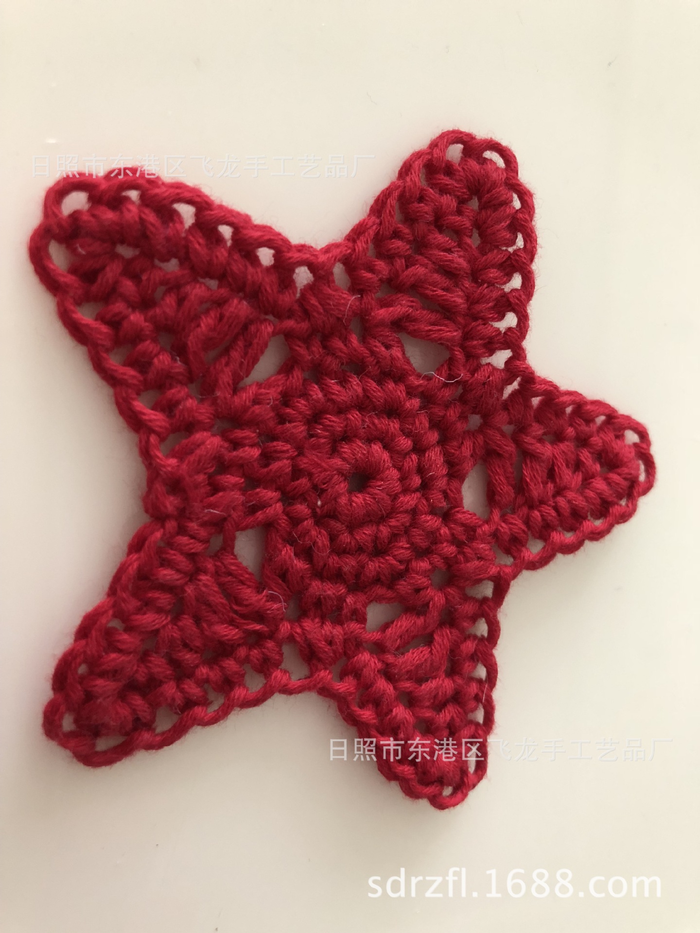 定制各种手工钩花，棉线毛线花服装辅料 手钩花钩针花厂家直供
