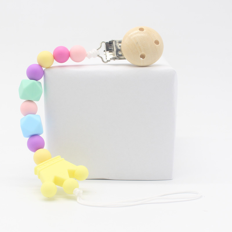 Suministros para bebés chupete Cadena de chupete de silicona para bebés clip Amazon Comercio exterior Venta caliente cadena anti-caída cadena chupete