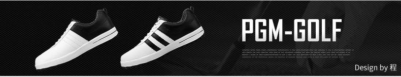 Giày golf nam chống nước không đinh thoáng khí PGM XZ089 — Trắng đen phối sọc, Trắng đen phối chi tiết 14