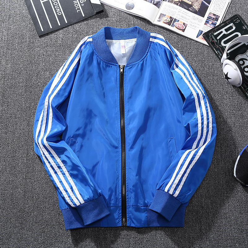 2018春季新款男士夹克青年韩版外套休闲立领三杆流行夹克一件代发