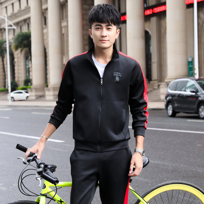 South Korean silk 2021 new pattern leisure time suit man Sports suit lovers Athletic Wear Long sleeve Sportswear