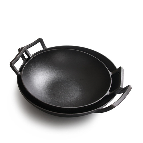 Cast iron flat pan, non-stick skillet, induction cooktop compatible, wholesale and retail, custom-made, dropshipping.