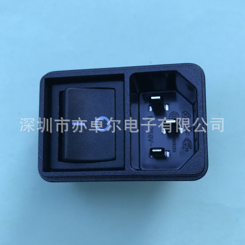 台湾 RICH BAY富湾原装正品二合一电源插座 IEC插座 R-301SN(B07)