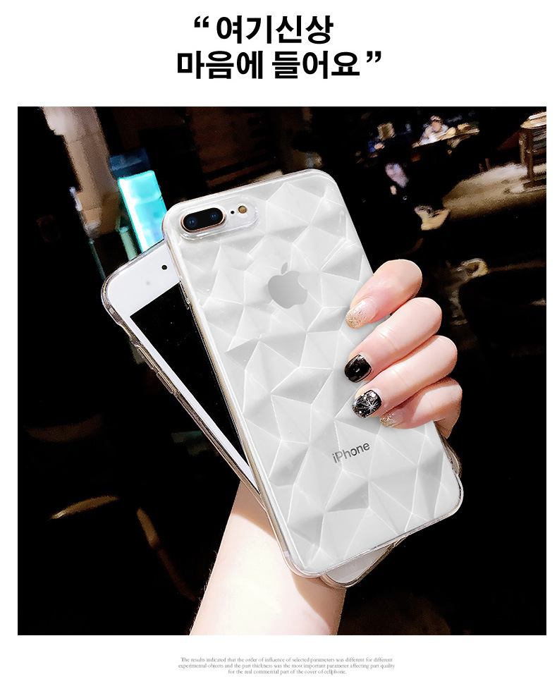 Transparent Diamond Pattern Mobile Phone Case For Iphone 11 /xsmax/6plus Diamond Tpu Protective Sleeve Wholesale Nihaojewelry display picture 1