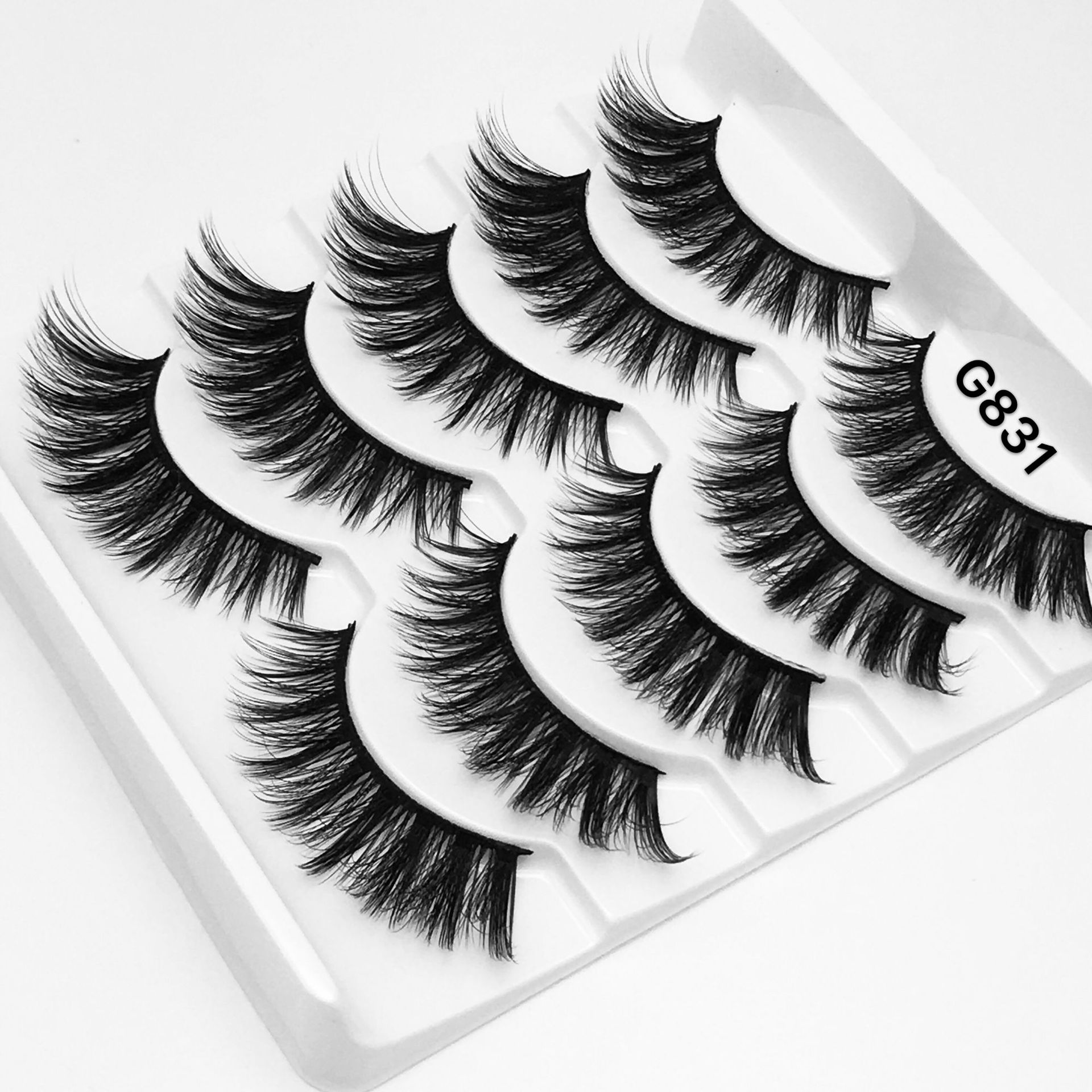 Fashion Mink Hair 5 Pairs Thick Natural Nude Makeup False Eyelashes display picture 33