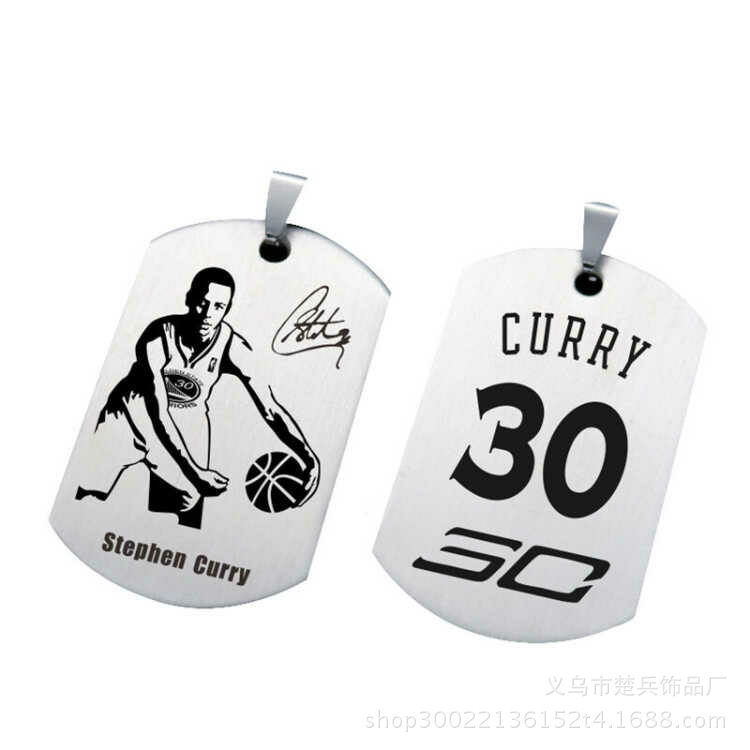 NBA James 23 No. Bryant 24 sign Star Necklace Star Keepsake fashion Titanium personality Metrosexual