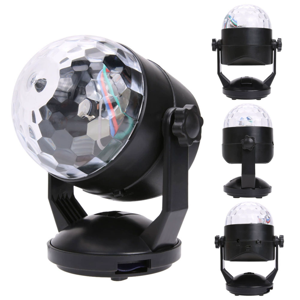 RGB LED волшебный кристаллический вращающийся шар-фонарь USB, вшит DJ-лампа DJ-лампа для автомобилей и гостиных