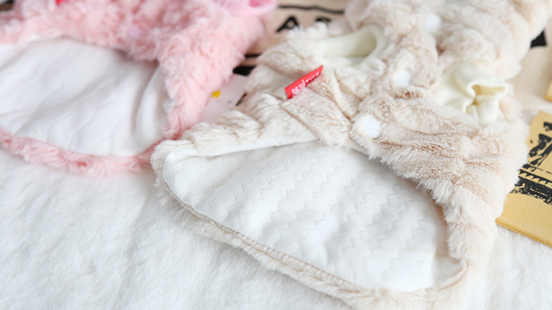 熊耳朵贴布棉服