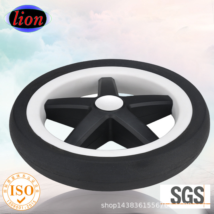 工厂生产婴儿手推车发泡轮 EVA  PU 橡胶充气 橡胶空心发泡轮子