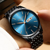 Men's quartz watches, swiss watch, steel belt for leisure, waterproof calendar, wholesale, simple and elegant design