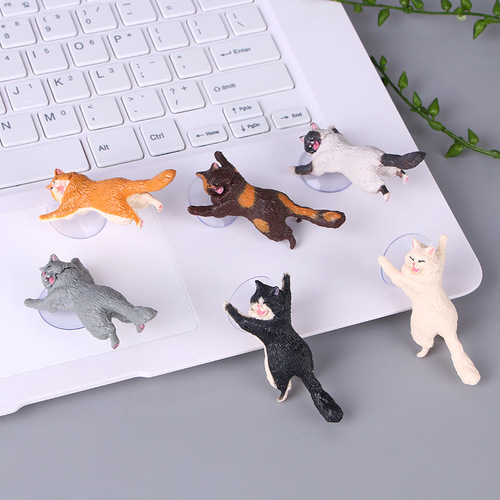 Same style cat suction cup mobile phone holder street stall supply hand model desktop cute pet ornaments manufacturer wholesale