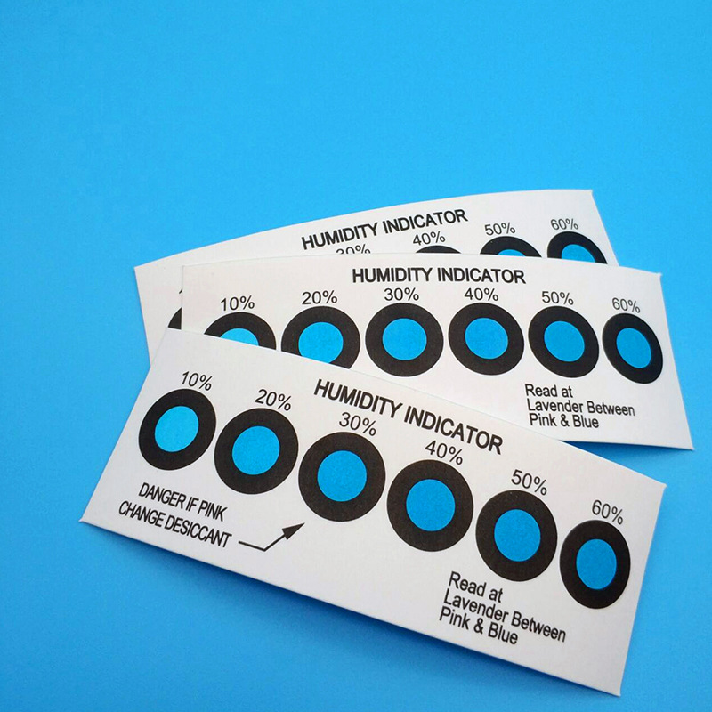 3点4点6点湿度指示卡 蓝色指示卡 蓝变粉色 电子无钴湿度卡|ms
