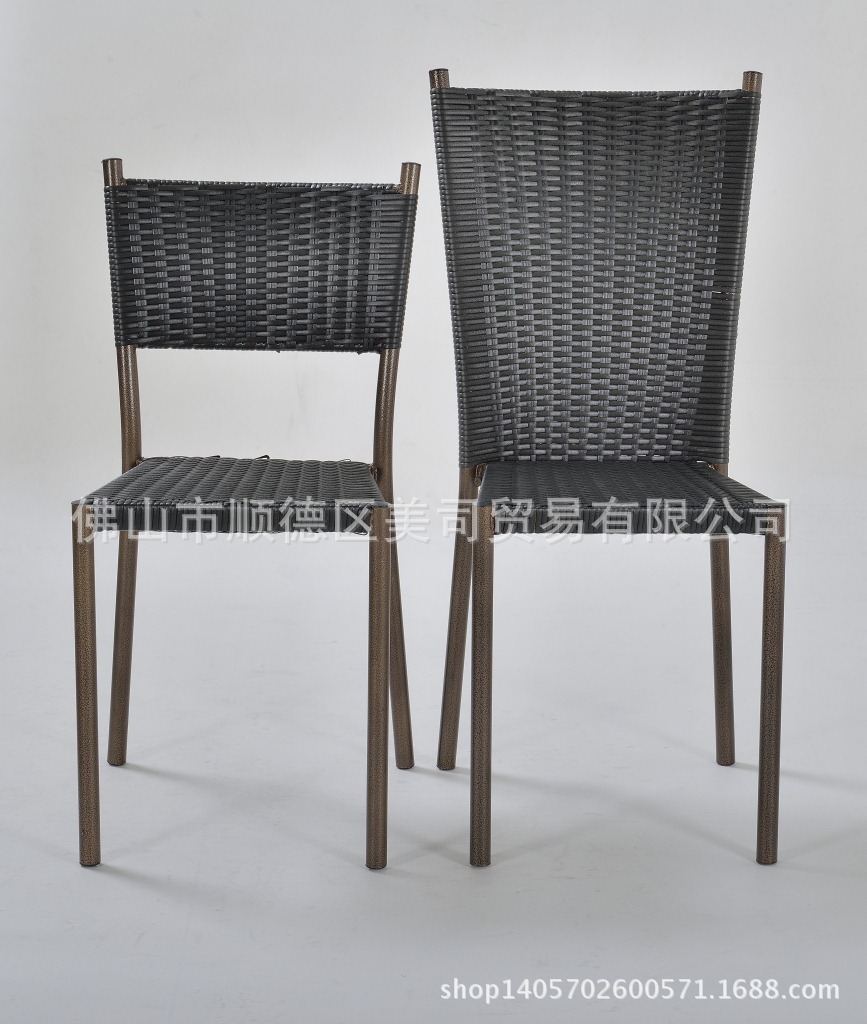 美司 藤椅  咖啡厅椅 现代塑料餐椅 休闲椅户外庭院椅子
