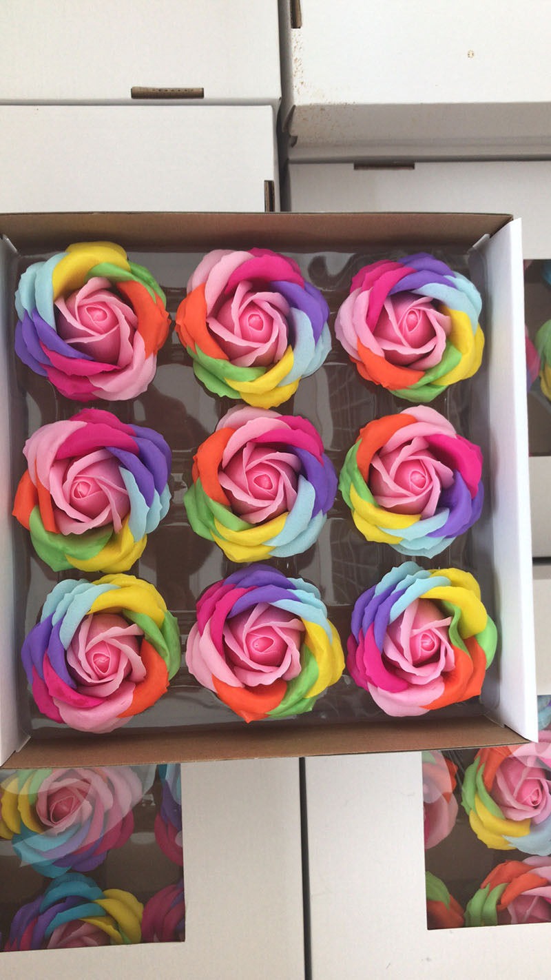 125g Weight Fashion Style Multicolor Color Wholesale 7 Color Rose Soap Flower Soap Flower Wedding Gift Valentine's Day Gift Box 8