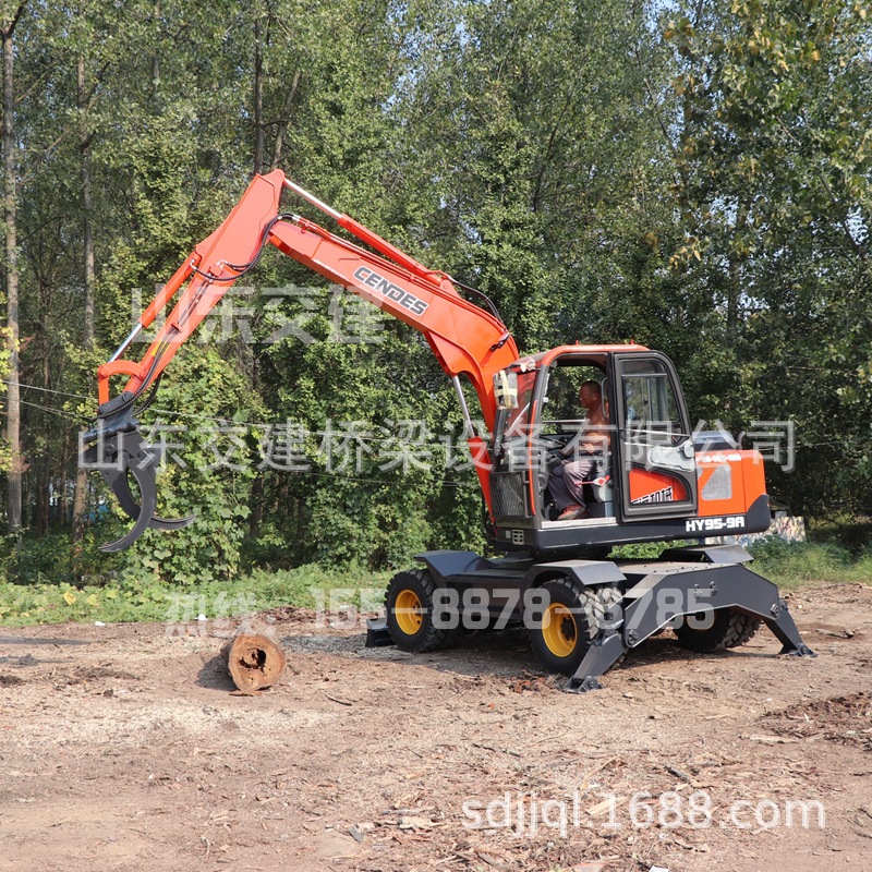 轮胎式挖掘机价格 轮胎式抓木机价格 带抓木器 挖斗 价格优惠
