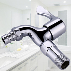 Factory Direct Sale Zinc Alloy Medium Long Washing Machine Faucet Quick Open Faucet Thick Spout Single Cold Water Faucet