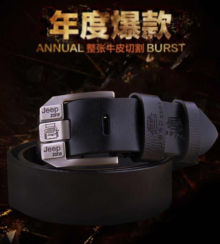 Men's belt factory direct leather pin bu...