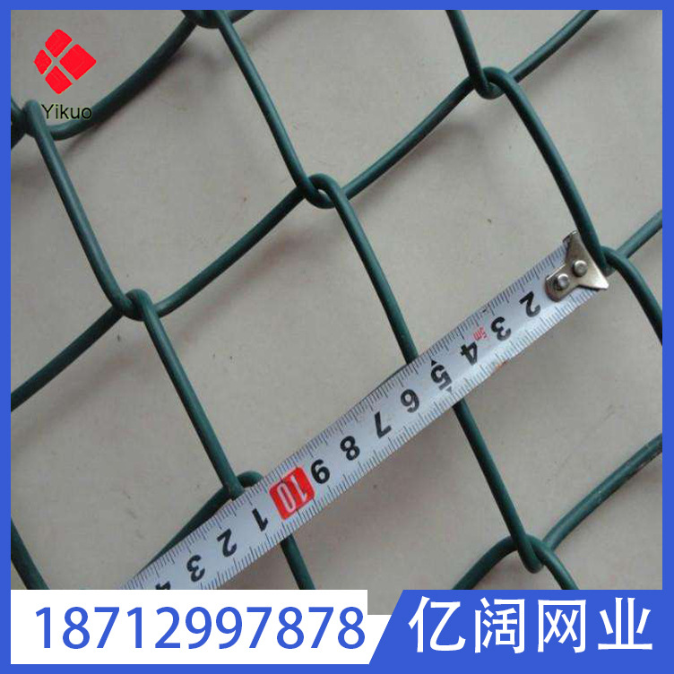 专业生产体育场围栏网 包塑勾花网 PVC围栏网 菱形孔围栏网