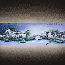 景德镇陶瓷板画大型手绘山水中式壁画国画客厅装饰中堂挂画挂匾画