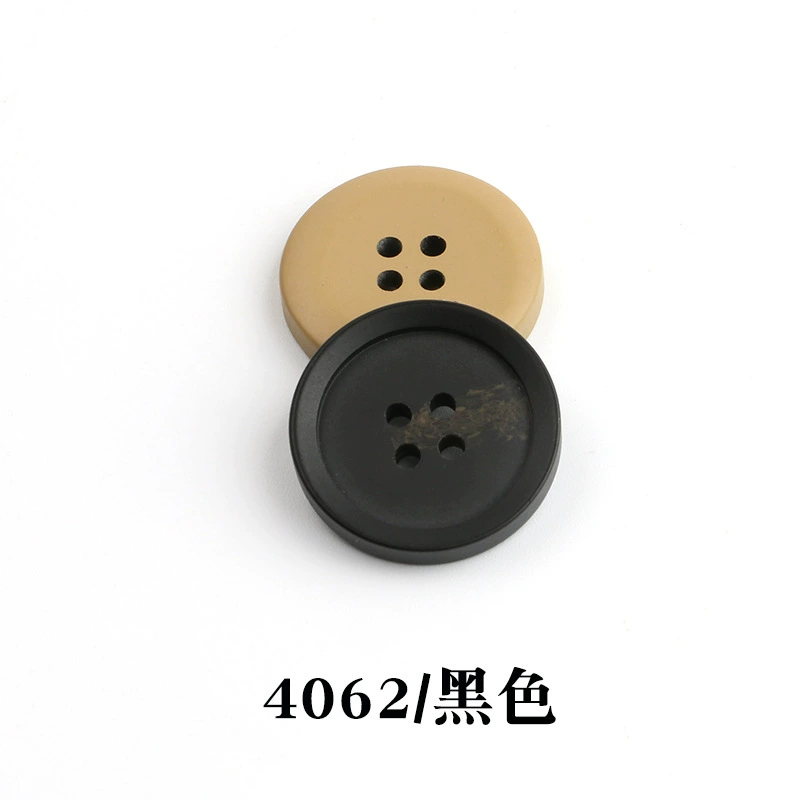 Spot wholesale resin pattern button suit button round edge four-eye coat windbreaker suit jacket button 4100