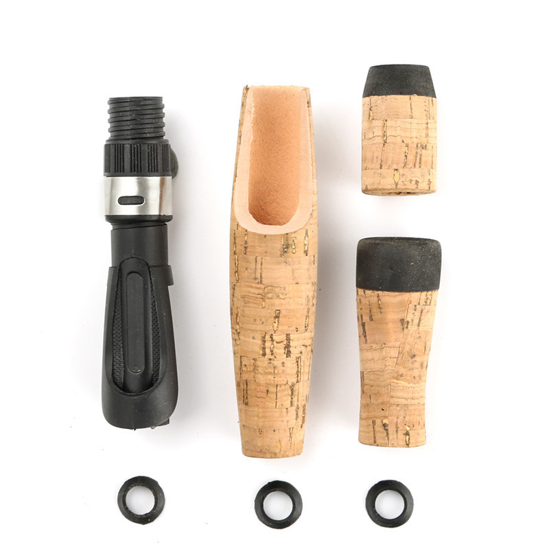AA varilla de pesca de corcho rueda de mango de asiento conjunto DIY mango recto luya varilla mango de corcho conjunto n ° 15