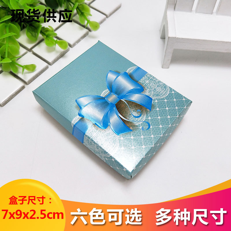 厂家现货直销蝴蝶结耳环包装盒UV磨砂饰品盒时尚礼品盒子收纳盒