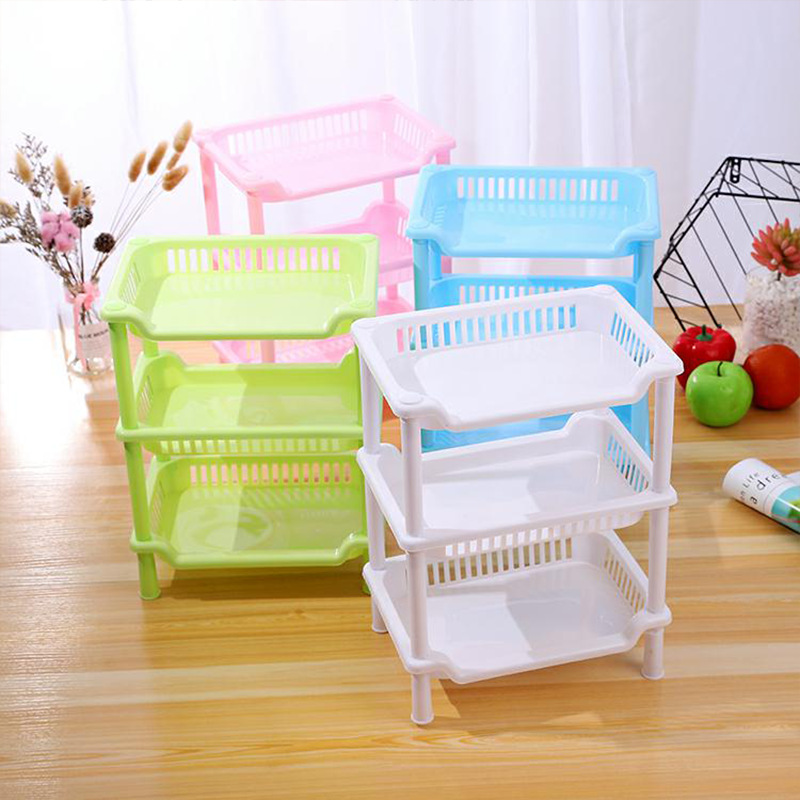 Creative compact three-layer square rack...