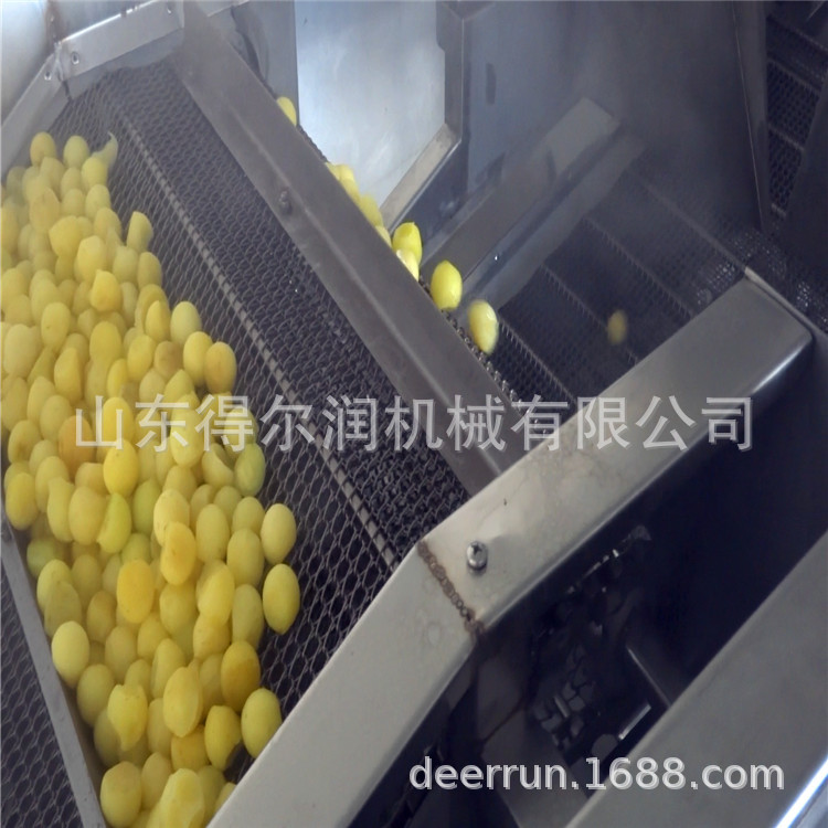 土豆球 红薯球 玉米粒 芋头块蒸煮漂烫生产线设备 山东得尔润制造