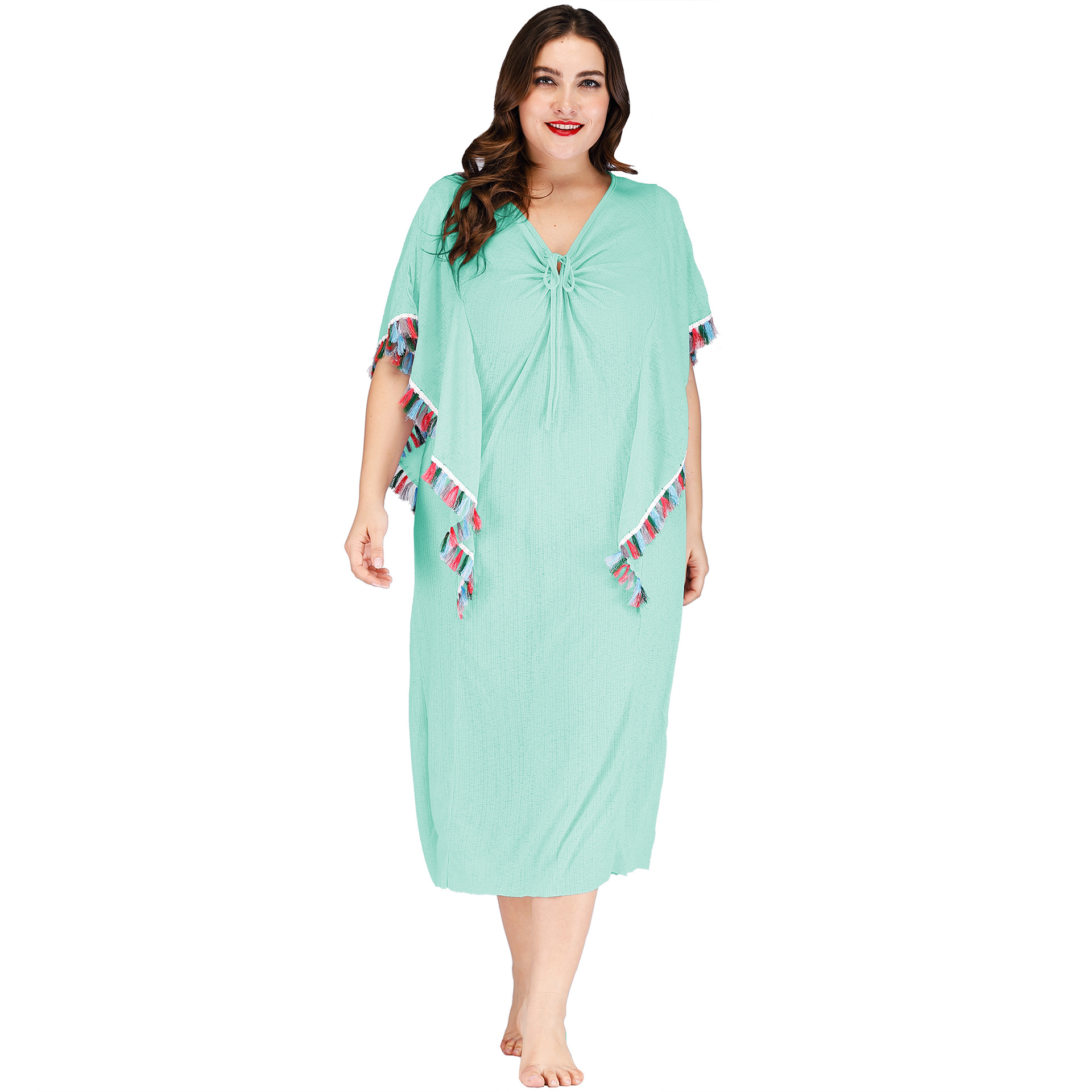 plus size irregular beach dress NSOY45937