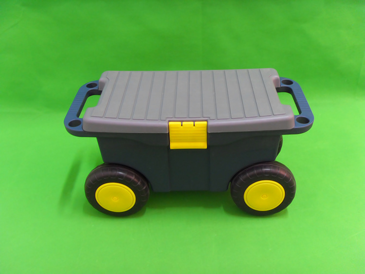 厂家直销22寸加厚加强大号储物五金配件箱带轮子塑料工具车G594