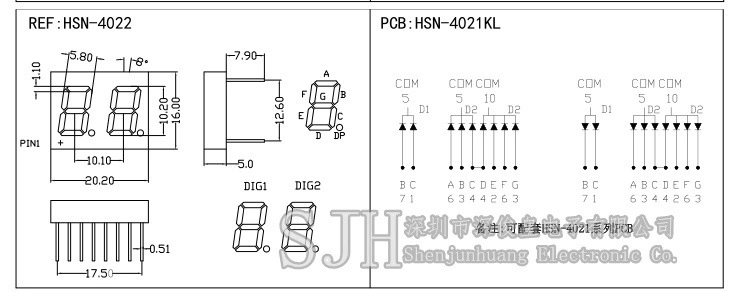 Цифровая трубка 0,4 дюйма 2-цифровая цифровая трубка Gongyang 4021BS LED цифровая трубка