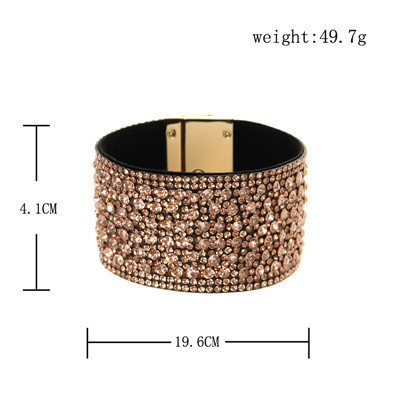 Bohemian Printing Diamond Rhinestones Women's Bracelets display picture 2