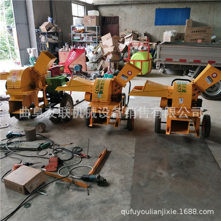 小型小麦杆粉碎机 原木直径30-50cm的圆木粉碎到木屑 木糠机59